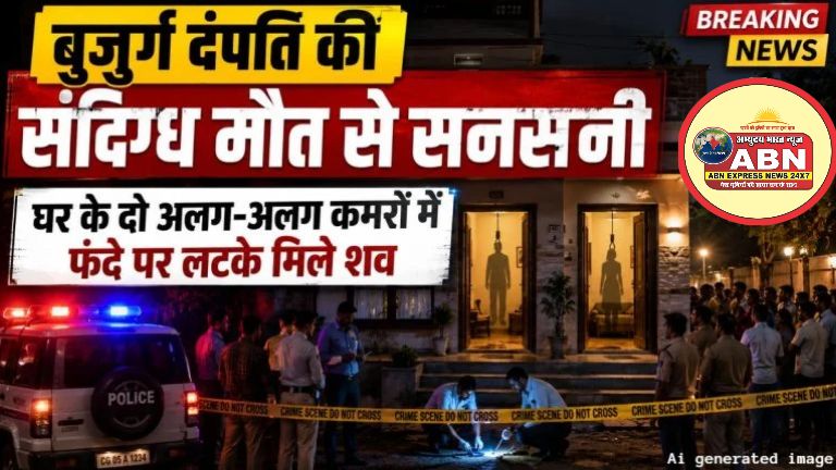 बुजुर्ग दंपति की संदिग्ध मौत से सनसनी: घर के दो अलग-अलग कमरों में फंदे पर लटके मिले शव